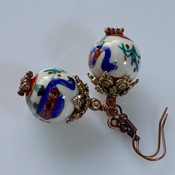 ❤️ Handpainted Ceramic Turtles Earrings - Picture 14 of 15